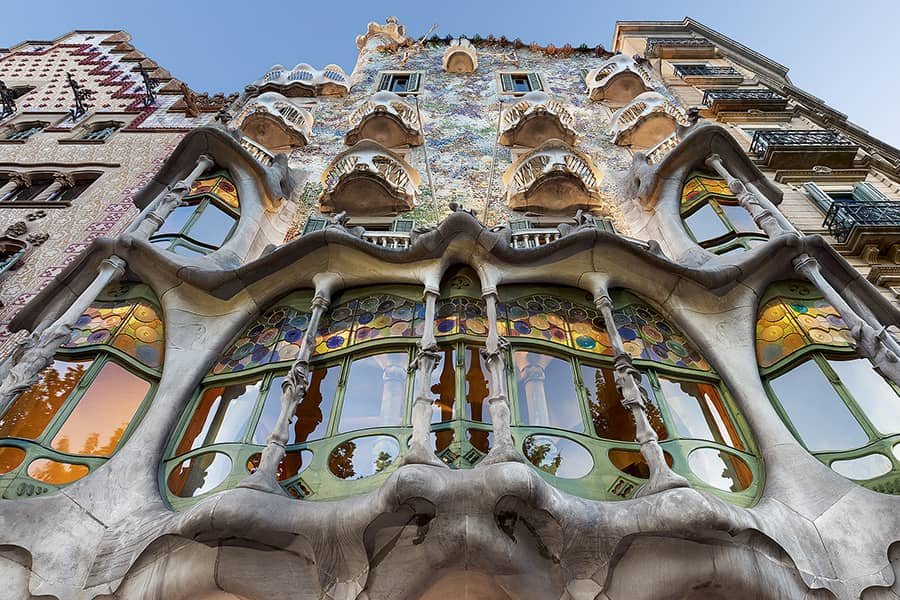 Detail of Gaudi's Batllo house in Barcelona